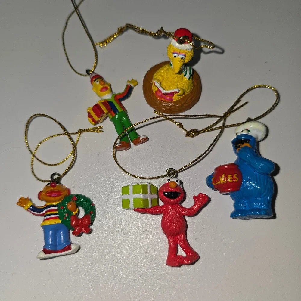 Vintage 2006 Sesame Street Christmas Ornaments Set of 5 Kurt Adler Holiday